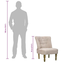 Carica l&#39;immagine nel visualizzatore di Gallery, Sedia Francese in Tessuto Crema