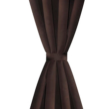 Carica l&#39;immagine nel visualizzatore di Gallery, 2 Pz Tende Oscuranti con Occhielli in Metallo 135x175cm Marroni
