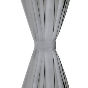 2 Pz Tende in Micro Raso con Passanti 140x175 cm Grigie