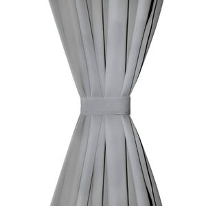 2 Pz Tende in Micro Raso con Passanti 140x225 cm Grigie