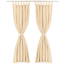 Carica l&#39;immagine nel visualizzatore di Gallery, Tende in Micro Raso 2 pz con Passanti 140x245 cm Beige