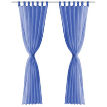 Carica l&#39;immagine nel visualizzatore di Gallery, Tende in Voile 2 pz 140x175 cm Blu Reale