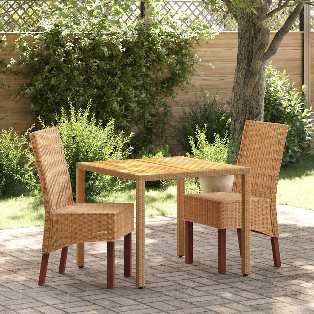 Sedie da Pranzo 2 pz Marroni in Rattan Naturale