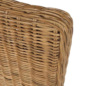 Sedie da Pranzo 2 pz Marroni in Rattan Naturale