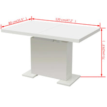 Indlæs billede til gallerivisning Tavolo da Pranzo Estensibile Bianco Lucido