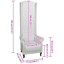 Charger l&#39;image dans la galerie, Poltrona a Schienale Alto Bianca in Similpelle