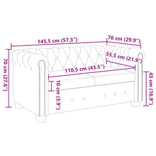 Carica l&#39;immagine nel visualizzatore di Gallery, Divano Chesterfield a 2 Posti in Finta Pelle Marrone