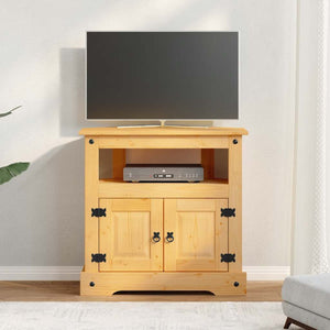 Mobiletto in Pino Messicano Marrone Naturale 80x43x78 cm