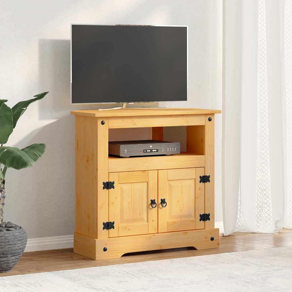 Mobiletto in Pino Messicano Marrone Naturale 80x43x78 cm