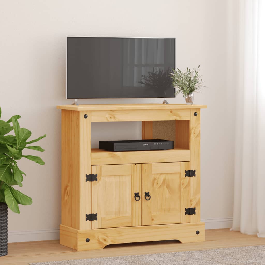 Mobiletto in Pino Messicano Marrone Naturale 80x43x78 cm