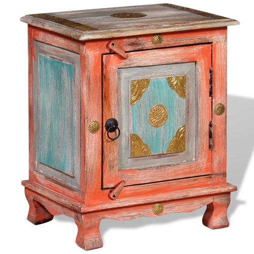 Mobiletto in Legno Massello di Mango Arancione