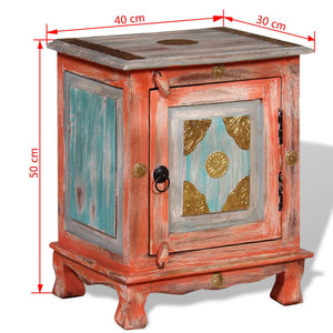 Mobiletto in Legno Massello di Mango Arancione