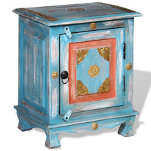 Load image into Gallery viewer, Mobiletto in Legno Massello di Mango Blu