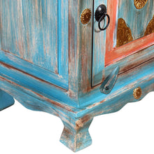 Load image into Gallery viewer, Mobiletto in Legno Massello di Mango Blu