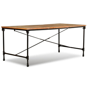 Tavolo da Pranzo in Legno Massello di Recupero 180 cm