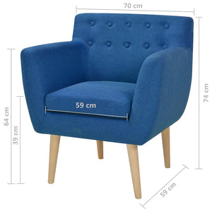 Poltrona Blu in Tessuto