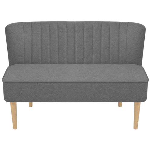 Divano in Tessuto 117x55,5x77 cm Grigio Chiaro