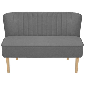 Divano in Tessuto 117x55,5x77 cm Grigio Chiaro