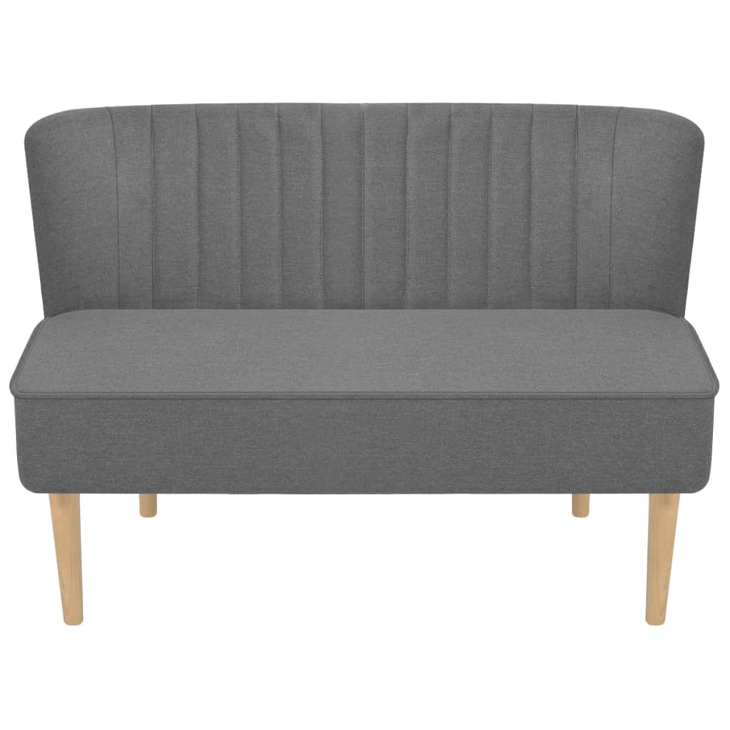 Divano in Tessuto 117x55,5x77 cm Grigio Chiaro
