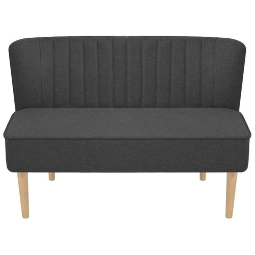 Divano in Tessuto 117x55,5x77 cm Grigio Scuro