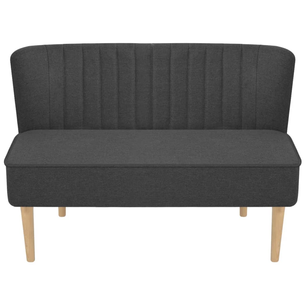 Divano in Tessuto 117x55,5x77 cm Grigio Scuro