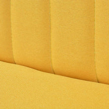 Carica l&#39;immagine nel visualizzatore di Gallery, Divano in Tessuto 117x55,5x77 cm Giallo