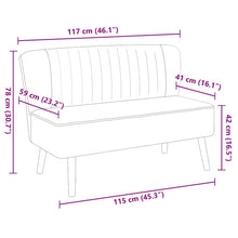 Carica l&#39;immagine nel visualizzatore di Gallery, Divano in Tessuto 117x55,5x77 cm Giallo