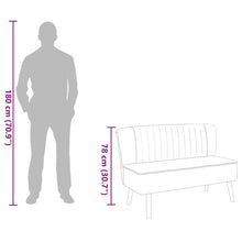 Carica l&#39;immagine nel visualizzatore di Gallery, Divano in Tessuto 117x55,5x77 cm Giallo