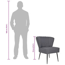 Load image into Gallery viewer, Poltrona Grigio Scuro in Tessuto