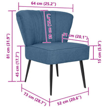 Load image into Gallery viewer, Poltrona Blu in Tessuto