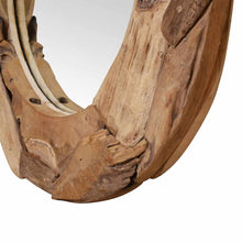 Carica l&#39;immagine nel visualizzatore di Gallery, Specchio Decorativo in Legno di Teak 60 cm Rotondo