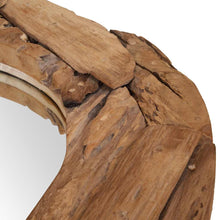 Carica l&#39;immagine nel visualizzatore di Gallery, Specchio Decorativo in Legno di Teak 80 cm Rotondo
