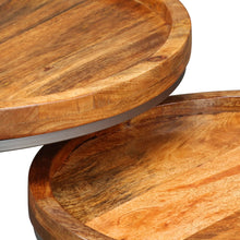 Indlæs billede til gallerivisning Set 2 Tavolini in Legno Massello di Mango