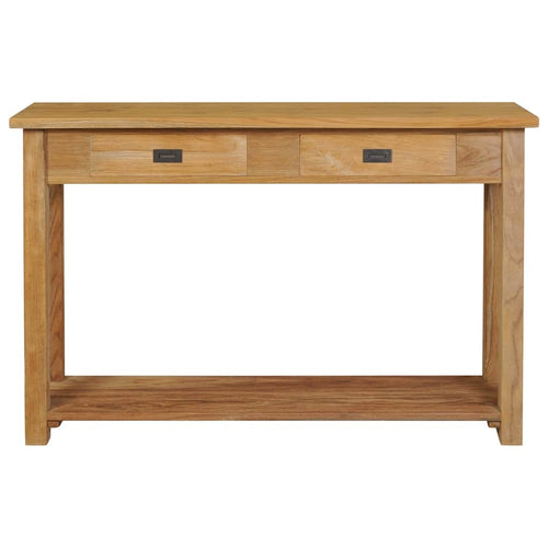 Tavolo Consolle in Legno Massello di Teak 120x30x80 cm
