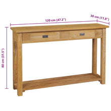 Charger l&#39;image dans la galerie, Tavolo Consolle in Legno Massello di Teak 120x30x80 cm