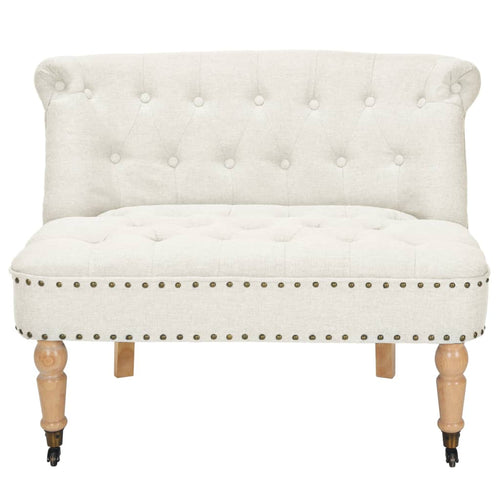 Divanetto in Tessuto 94x67x76 cm Bianco