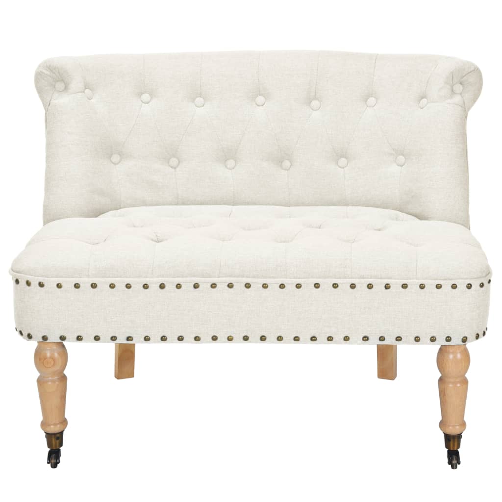 Divanetto in Tessuto 94x67x76 cm Bianco