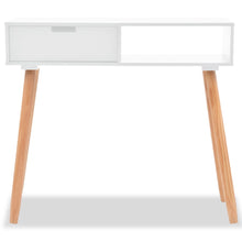 Indlæs billede til gallerivisning Tavolo Consolle in Legno di Pino Massello 80x30x72 cm Bianco