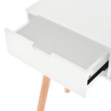 Indlæs billede til gallerivisning Tavolo Consolle in Legno di Pino Massello 80x30x72 cm Bianco