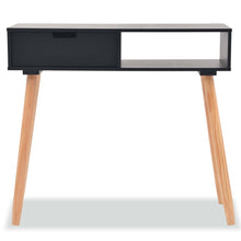 Carica l&#39;immagine nel visualizzatore di Gallery, Tavolo Consolle in Legno di Pino Massello 80x30x72 cm Nero