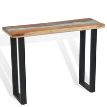 Laden Sie das Bild in den Galerie-Viewer, Tavolo Consolle in Teak 100x35x75 cm