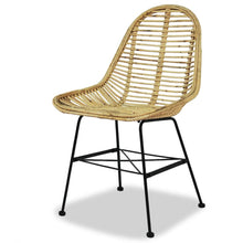 Charger l&#39;image dans la galerie, Sedie da Pranzo 2 pz in Rattan Naturale