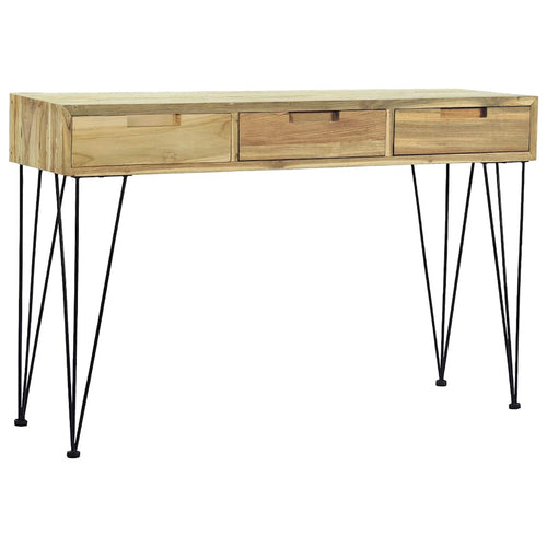 Mobiletto Consolle 120x35x76 cm in Legno Massello di Teak