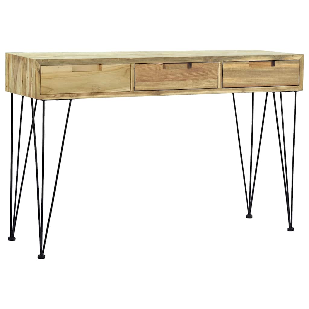 Mobiletto Consolle 120x35x76 cm in Legno Massello di Teak