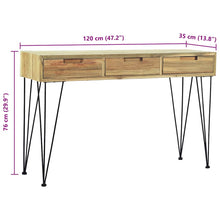 Load image into Gallery viewer, Mobiletto Consolle 120x35x76 cm in Legno Massello di Teak
