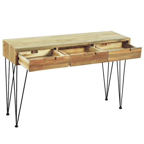 Mobiletto Consolle 120x35x76 cm in Legno Massello di Teak
