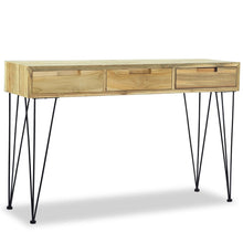 Load image into Gallery viewer, Mobiletto Consolle 120x35x76 cm in Legno Massello di Teak