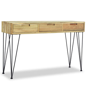 Mobiletto Consolle 120x35x76 cm in Legno Massello di Teak