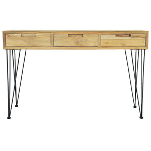Mobiletto Consolle 120x35x76 cm in Legno Massello di Teak
