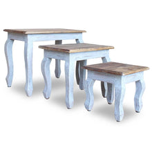 Indlæs billede til gallerivisning Set Tavolini a Incastro 3 pz in Legno Massello di Mogano